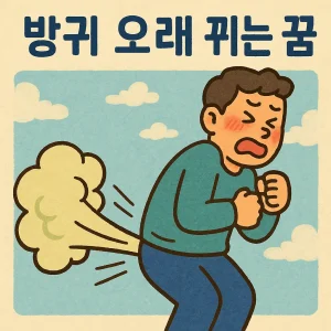 방귀 오래 뀌는 꿈
