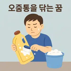 오줌통 닦는 꿈