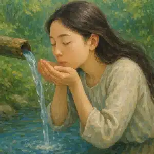 맑은 샘물을 마시는 꿈